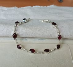 WELCOME AT KingmanJewelryCo Garnet Bracelet , Handmade Bracelet , 925 Sterling Silver Bracelet , Garnet Jewelry , Gemstone Silver Jewelry , Gift For Christmas, Silver  METAL = 925 STERLING SILVER GEMSTONE =  GARNET SHIPPING = FREE SHIPPING WORLDWIDE PACKING = All Items come in a pretty Box OCCASION = birthday gift , anniversary Gift , Wedding Gift , valentine gift, Christmas gift , Thank You Very Much For Visiting My Store Please Give Me Good Review Garnet Bracelet, Garnet Jewelry, Pretty Box, Sterling Silver Bracelets, Cute Jewelry, Handmade Bracelets, Garnet, Metallic Silver, Valentine Gifts