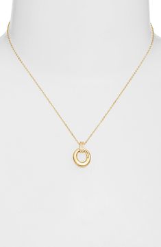 Pavé stones illuminate the circular pendant of this effortlessly sophisticated and modern necklace. 16" length; 2" extender; 1/2" pendant drop Sterling silver or 14k-gold plate/cubic zirconia Imported Nordstrom Gold Jewelry For Formal Occasions, Nordstrom Gold Formal Jewelry, Nordstrom Necklaces For Gifts, Gold Jewelry From Nordstrom As A Gift, Gold Jewelry From Nordstrom For Gift, Gold Nordstrom Jewelry For Gift, Nordstrom Elegant Gold Jewelry, Elegant Nordstrom Gold Jewelry, Modern Necklace