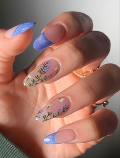 valentines day nails ideas - classy nails ideas - modern nails ideas Pretty Gel Nails, Easter Nails, Pretty Acrylic Nails, Floral Nails, Short Acrylic Nails