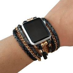 Add a touch of bohemian charm to your Apple Watch with our Boho Chic Layered Watch Bracelet. Crafted with high-quality snake print vegan leather and accentuated with a trendy chain detail, this bracelet effortlessly combines style and versatility. Compatible with all Apple Watch series and sizes, it's the perfect accessory to enhance your wrist-wear. Perfect gift for loved ones, friends or family member. Will create unforgettable memory if giving for Christmas, Birthday, Thanksgiving or any othe Trendy Adjustable Chain Apple Watch Band, Trendy Adjustable Chain Watch Bands, Adjustable Chain Watch Bands As Gift, Trendy Leather Strap Jewelry, Chic Band, Apple Watch Edition, Birthday Thanksgiving, Wrist Wear, Watch Bracelet