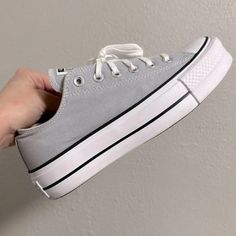 Size: Women 9 Color: Grey Condition: New Without Tags Gray Platform Lace-up Sneakers, Trendy Gray Low-top Platform Sneakers, Casual Gray Platform Sneakers For Streetwear, Casual Gray Lace-up Platform Sneakers, Casual Gray Platform Sneakers, Gray Sneakers With Vulcanized Sole For Spring, Gray Low-top Canvas Shoes For Spring, Sporty Gray Canvas Shoes For Spring, Spring Gray Sneakers With Speckled Midsole