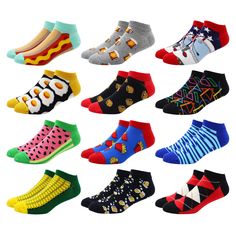 PRICES MAY VARY. Size: mens shoes size 8-13 , womens shoes size 9-14 80% Cotton,15% Nylon,5% Spandex Funny designs : The fun and cheerful designs of cotton silly socks add joy to your everyday, whether for outdoor or indoor activities, daily wear, or holidays. Great gifts for men : Perfect gifts for birthdays, Christmas, New Year's, Valentine's Day, or any special occasion for your day, Husband, boyfriend, son, brother, grandfather, or friends. Buy with Confidence: If you are not satisfied with Fun Ankle Socks, Silly Socks, Socks Gift, Great Gifts For Men, Crazy Funny, Patterned Socks, Indoor Activities, Sock Gifts, Ankle Socks