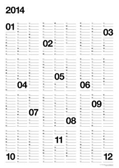 a calendar with the numbers for each month in black and white, including one hundred