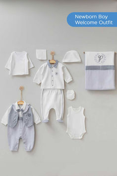 Begin his story with style in our Little Gentleman's Debut Outfit, where comfort meets timeless elegance for his very first journey home.
Dress your newborn gentleman in our exquisite Take Home Outfit, perfect for making a memorable first impression. This Baby Boy First Outfit combines classic charm with ultimate comfort, featuring a smart collar and soft hues. As you leave the hospital, this Welcome Home set promises to wrap your baby boy in elegance and warmth. Elegant Blue Sets For Baptism, Welcome Home Outfit, Debut Outfit, Take Home Outfit, Home Dress, Home Outfit, Newborn Boy, Welcome Home, Coming Home