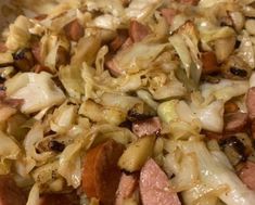 👉 CabbageScramble Lump Crab Recipes, Cabbage And Smoked Sausage, Vege Dishes, Cabbage Dishes, Yellow Rice Recipes, Easy Cucumber Salad, Recipes On A Budget, Cabbage Steaks, Steak And Shrimp