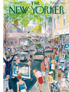 the new yorker magazine cover shows people walking around