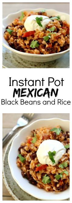 instant pot mexican black beans and rice