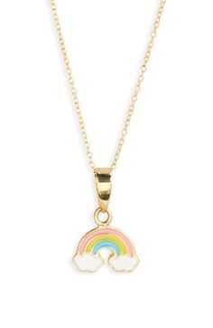 Kids Gold Jewelry, Rainbow Pendant, Emoji Photo, Jewelry Design Drawing, Bony Levy, Cute Necklace, Design Drawing, Gold Enamel, Kids Jewelry