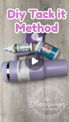 the diy tack it method is shown with some other items on top of it