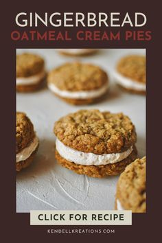 the recipe for gingerbread oatmeal cream pies