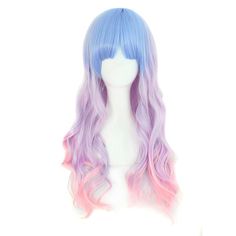 PRICES MAY VARY. 100% Brand New Material : 100% High Temperature Fiber Length: Approx 70cm/ 28 Inch Wig Cap Size: The maximum circumference Approx 20~21inch/51~53cm(Exist 1~2cm normal error), the size of wig cap is adjustable Package included:1 wig 1.Our wig product is made of Kanekalon fiber which is a thermostable Material and called "High-temperature resistance fiber". it can be curled or straightened by Electronic Hair stick under 120 degrees Celsius. Generally, The suitable temperature is a Estilo Harajuku, Purple Wig, Natural Highlights, Harajuku Style, Hair Styling Tools, Bleu Violet, Unicorn Hair, Hair Replacement, Fancy Dresses Party