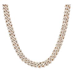 This luxury full diamond Cuban link statement necklace is set with 801 pave set round brilliant cut shimmering diamonds totaling 8.43 carats. Diamond quality: H color and SI-I clarity. Beautifully handcrafted in 18K yellow gold. This necklace is simply stunning and a beautiful piece to add to your collection. Necklace length: 17.5 inches. Width: 6.8 inches. Total weight: 38 grams. Comes with a presentable gift box. Luxury Yellow Gold Diamond Cut Diamond Necklace, Luxury Yellow Gold Cuban Link Necklace As Gift, Luxury Yellow Gold Diamond Necklace For Party, Luxury Hallmarked Yellow Gold Diamond Necklace, Luxury Gold-tone Diamond Necklaces, Luxury Gold Diamond Necklace By Cartier, Luxury Custom Yellow Gold Diamond Necklace, Luxury Yellow Gold Diamond Necklace With Box Chain, Cuban Link