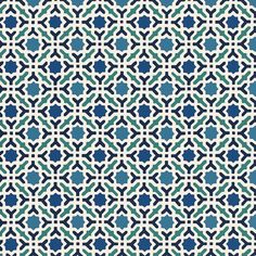 a blue and white geometric pattern