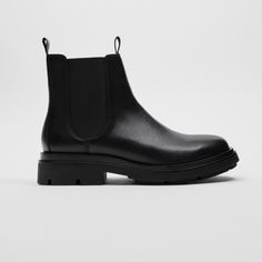 Zara Men Leather Chelsea Boots Sz.10 Or Eu 43 # 55-958 # 57-1000 Sz 7 Chunky Chelsea Boots Men, Zara Chelsea Boots, Chunky Chelsea Boots, Zara Men, Chelsea Boots Men, Leather Chelsea Boots, Zara Man, Zara Shoes, Zara Black