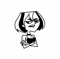 a black and white drawing of a woman with an angry look on her face, holding a