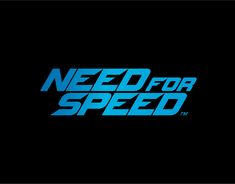 the need for speed logo on a black background