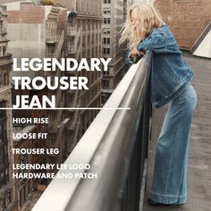 Lee defines sophisticated yet comfortable style with these women's Legendary Trouser Jeans.Click on this WOMEN'S GUIDE to find the perfect fit and more! Lee defines sophisticated yet comfortable style with these women's Legendary Trouser Jeans.Click on this WOMEN'S GUIDE to find the perfect fit and more! FEATURES 5 functional pockets Button & zipper closure UnlinedFIT & SIZING Trouser Jean 32-in. inseam 22 3/4-in. leg opening High rise sits below the natural waistline Relaxed fit through the hip Katie Holmes Fashion, Katie Holmes Style, Statement Jackets, Statement Jacket, American Denim, Comfortable Style, Katie Holmes, Fitted Trousers, Blue Gender