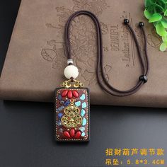 Vintage ebony Nepal pendant fortune transfer Necklace long versatile ethnic style peace card Pendant Necklace Length: 70CM Pendant For Men, Mens Pendant, Necklace Long, Ethnic Style, Ethnic Fashion, Necklace Length, Buy Vintage, Vintage Necklace, Long Necklace