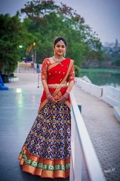 Ikkat Half Saree Designs, Designer Bridal Lehenga Choli, Navratri Dress, Indian Lehenga Choli, Wedding Saree Blouse, Kids Blouse Designs, Wedding Saree Blouse Designs