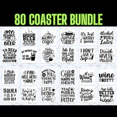 the ultimate bundle of 80 coasters that are ready to be printed on