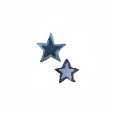 two blue and white stars on a white background