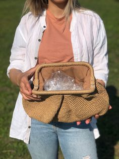 HANDMADE STRAW POUCH CLUTCH BAG 🛍️Inspired by nature sustainable fashion ✅Any woman must have this bag for every fashionista.Whether you keeping it to yourself or gifting someone you care, it will be unforgettable. Daily use, a fashionable women's accessory for special occasions ✅I made this beautiful clutch from natural paper rope which is organic cotton. ✅The interior of the straw summer bag is fully lined with cotton and has a hidden metal lock. A lining of the appropriate color is sewn into Beige Pouch Evening Bag With Removable Pouch, Beige Evening Bag With Removable Pouch, Beige Rectangular Coin Purse With Removable Pouch, Rectangular Beige Coin Purse With Removable Pouch, Elegant Straw Pouch Bag For Everyday Use, Beige Clutch Coin Purse With Removable Pouch, Pouch Clutch With Top Carry Handle As Gift, Gift Clutch Pouch With Top Carry Handle, Handheld Pouch With Detachable Handle As Gift