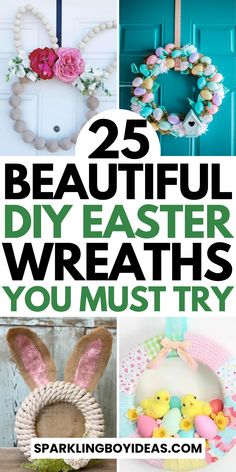 Explore the charm of DIY Easter wreaths for front door with these easter wreath decorating ideas! From rustic Easter wreaths, easter egg wreaths, easter bunny wreaths, and easter basket wreaths to spring flower wreaths, we cover all styles. Our easy-to-follow guides create elegant Easter door decor with ribbons, burlap, or upcycled materials. Whether you love farmhouse style or minimalist designs, our spring wreath decorating ideas will spark your creativity. So try these DIY easter decorations. Dollar Tree Easter Bunny Wreath, Bunny Wire Wreath Diy, Plastic Easter Egg Wreath, Bunny Butts Wreaths Diy, Bunny Wreath Diy, Easter Bunny Grapevine Wreath Rabbit