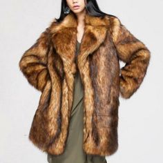 Cheap Faux Fur Women's Outerwear, Luxury Wool Coat With Faux Fur Lining For Fall, Cheap Oversized Outerwear, Cheap Faux Fur Outerwear, Luxury Wool Coat With Faux Fur Lining For Women, Cheap Faux Fur Lined Outerwear, Cheap Brown Winter Vest, Luxury Wool Coat With Faux Fur Lining For Winter, Cheap Brown Spring Outerwear