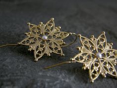 Gold Flower Earrings Gold Filigree Flower by gazellejewelry, $58.00 Intricate Design Flower Drop Earrings For Wedding, Elegant Filigree Flower Earrings For Wedding, Wedding Filigree Drop Flower Earrings, Elegant Flower Earrings For Festive Occasions, Traditional Flower Earrings For Wedding, Elegant Flower Shaped Festive Earrings, Elegant Flower-shaped Festive Earrings, Traditional Pierced Flower Earrings For Wedding, Wedding Gold Earrings