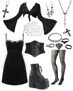 Goth Trendy Outfits, Goth Outfit Halloween, Royal Goth Outfits, Fancy Goth Aesthetic, Spooky Cute Outfits, Gothic Clothing Ideas, Vampire Asethic Outfits, Dracula Inspired Outfits, Gothic Inspo Outfits