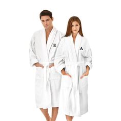 PRICES MAY VARY. Luxurious Bathrobe for Comfort: Wrap yourself in the warmth of our high-quality bathrobes, designed with plush 100% cotton for a soft, velvety embrace Robe with Unisex Sizing: Our robe boasts a versatile one-size-fits-most design, ensuring a comfortable and flattering fit for both men and women; full length of robe is 52" long and is 62" wide Practical Hotel Elegance: Featuring large pockets and a secure tie closure, this cotton bathrobe combines convenience with a touch of luxu Personalized Bathrobe, Terry Cloth Bathrobe, Monogram Robes, Cotton Bathrobe, Couples Monogram, Cozy Shawl, Luxury Gifts For Men, Embroidered Robes, White Shawl