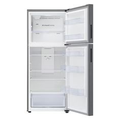 an open refrigerator with the door wide open