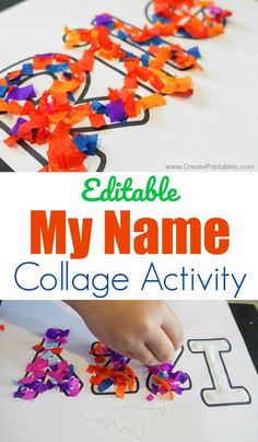 this is an easy and fun collage for kids to make their own name