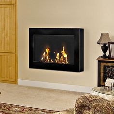 SoHo Liquid Gel Bio Ethanol Wall Fireplace in Black Biofuel Fireplace, Gel Fireplace, Wall Mounted Fireplace, Ventless Fireplace, Wall Mount Fireplace, Mounted Fireplace, Ethanol Fireplace, Bioethanol Fireplace, Freestanding Fireplace