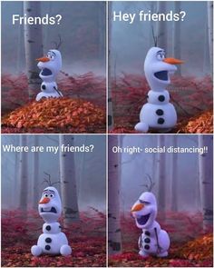 four different pictures of the same character from frozen world