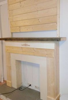 the fireplace is being built and ready to be installed in the living room or kitchen