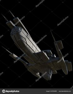 Spaceship Command Vessel on Black Background - View from Below, 3d digitally rendered science fiction illustration by Algol Designs on Deposit Photos Science Fiction Illustration, Fantasy Illustration, Spaceship, Black Background, Black Backgrounds, Science Fiction, Vector Images, Stock Images, Science