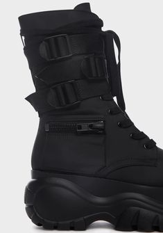 Poster Grl Buckled Platform Pocket Combat Boots – Dolls Kill Hype Sneakers, Combat Clothes, Combat Shoes, Hard Summer, Platform Combat Boots, Tactical Wear, Shop Poster, Kawaii Shoes, High Fashion Outfits