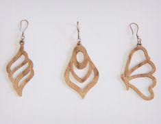 Wood Earrings, Digital Form, Pendant Earrings, Autocad, Different Styles, Plywood, Laser Cut, Embroidery Designs, Drawing Illustrations