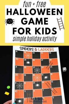 a halloween game for kids to play with the words fun and free printables