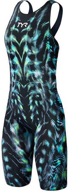 a women's swimsuit with an abstract design