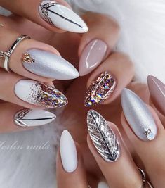 Acrylic Nails Natural, Cute Summer Nail Designs, Nagellack Trends, Square Nail Designs, Easy Nails, Glam Nails, Nail Designs Glitter, Beautiful Nail Designs, Nailed It