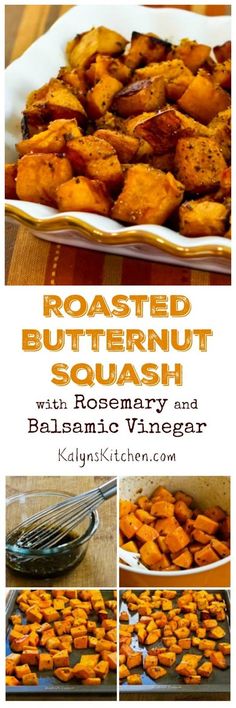 roasted butternut squash with rosemary and balsamic vinegar is an easy side dish