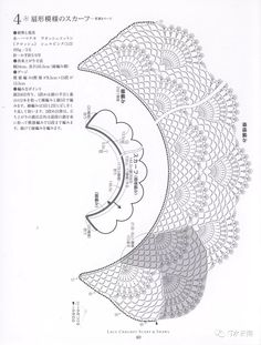 the diagram shows how to make a crochet doily for an ornament