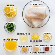 the ingredients to make this recipe include lemon juice, garlic, parsley, salt, and seasoning