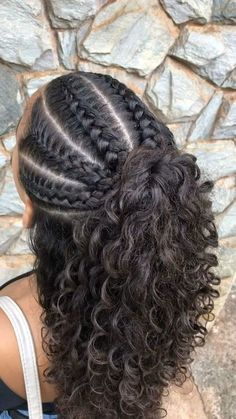 Curly Braided Hairstyles, Curly Hair Braids, Mixed Curly Hair, Cute Curly Hairstyles, Curly Hair Styles Easy, Hairdos For Curly Hair, Natural Curls Hairstyles, Curly Hair Inspiration, Curly Girl Hairstyles