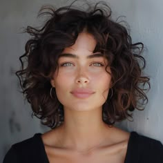 ong-layered-curly-hair-face-framing Short Curly Hair With Face Framing, Short Curly Hair On Round Faces, Curly Hairstyles Round Face Plus Size, Short Curly Hair Square Face, Short Curly Layered Hair, Short Curly Hair With Bangs Round Face, Curly Hair Face Framing Layers, Short Curly Hair With Layers, Long Layered Curly Hair Face Framing