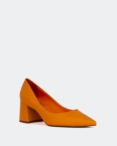 Detail(s): Pointy Toe 2.5" Heel Material(s): Leather Upper Padded Insole Handmade in Brazil Color(s): Orange Brazil Colors, Orange Leather, Orange Color, Brazil, Leather Upper, Genuine Leather, Womens Sizes, Orange, Heels