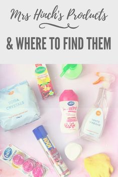 the contents of a baby's diaper bag with text overlay that reads, mrs hugh's products & where to find them