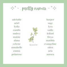 the words in different languages are arranged on a white background with green and gray flowers